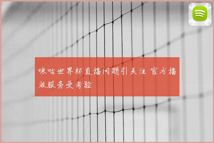 咪咕世界杯直播问题引关注 官方播放服务受考验